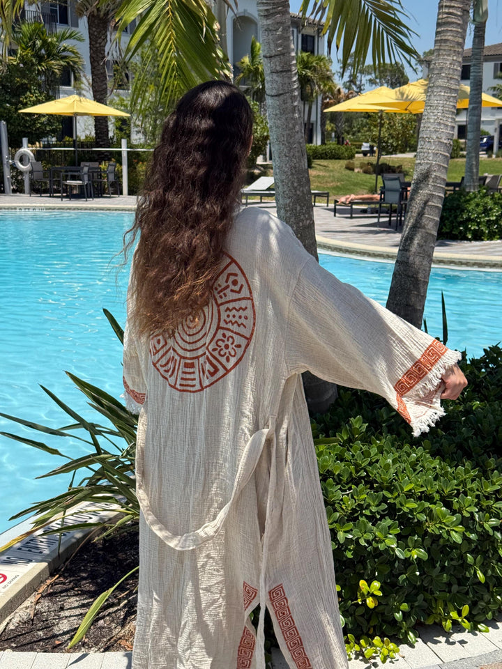 Kimono bohemio para playa y piscina