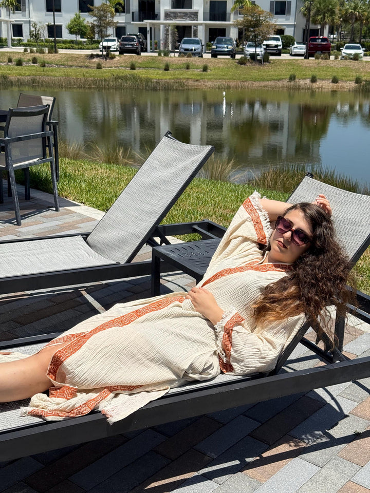 Kimono bohemio para playa y piscina