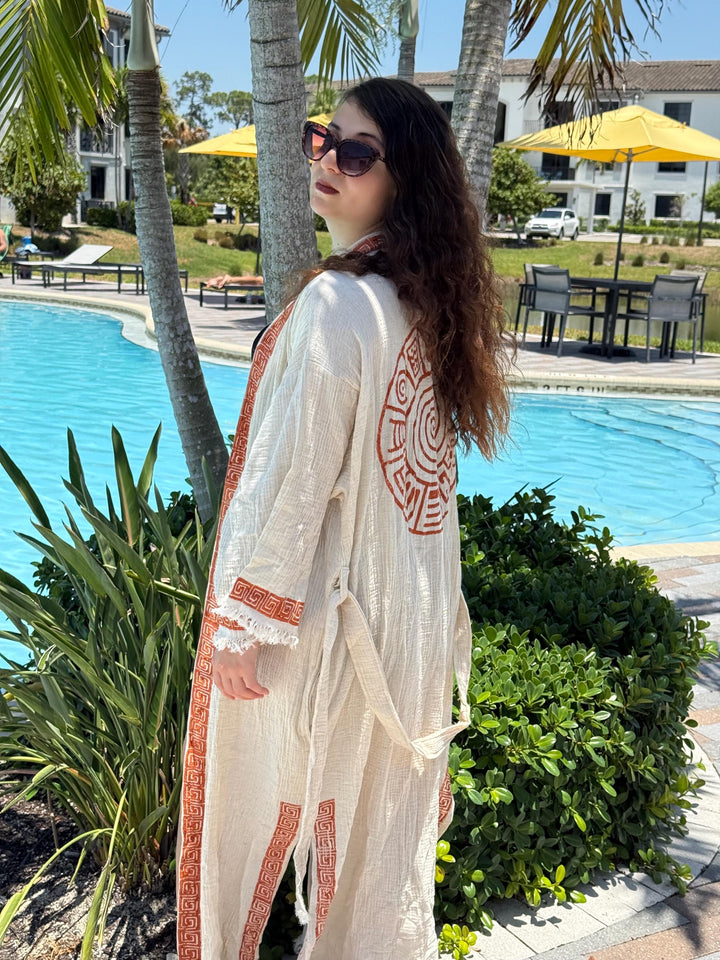 Kimono bohemio para playa y piscina
