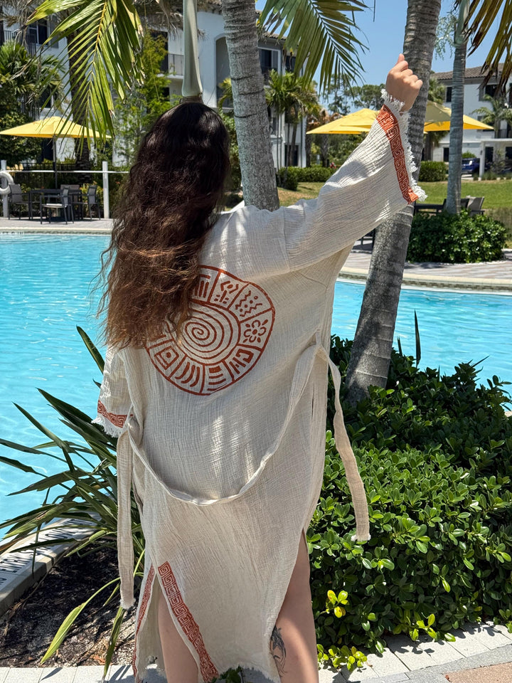 Kimono bohemio para playa y piscina
