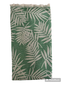 Leaf Sand Resistant Turkish Beach Towel, Throw, Shawl