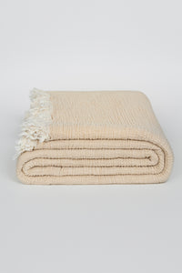 Crinkled Muslin Bed Blanket Queen/King