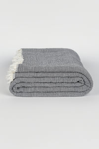 Crinkled Muslin Bed Blanket Queen/King