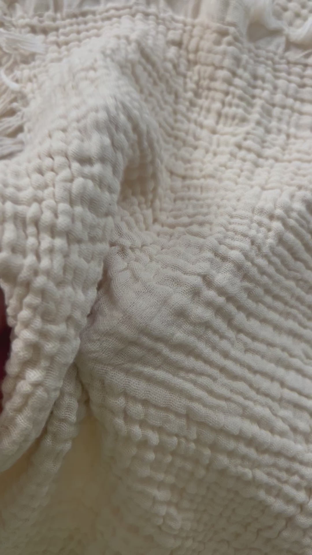 Crinkled Muslin Bed Blanket