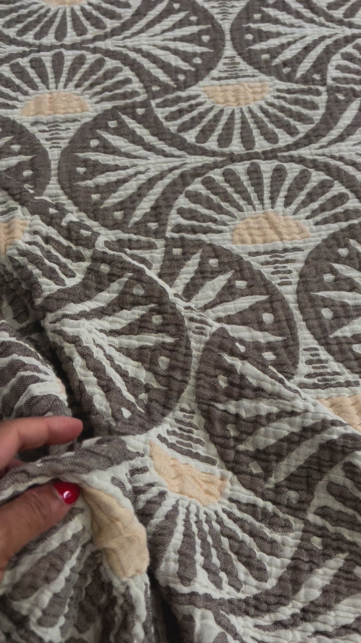 Ginkgo Muslin Bed Blanket