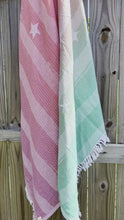 Load and play video in Gallery viewer, Rainbow in the Sea Turkish Towel, Throw Blanket
