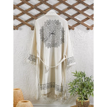 Load image into Gallery viewer, Linen Hand Block Printed Robe XL
