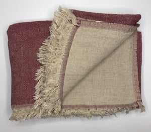 Earth Throw Blanket Burgundy