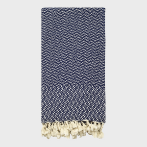 navy minsk throw folded
