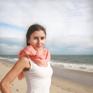 audrey scarf coral