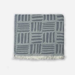 brush grey throw