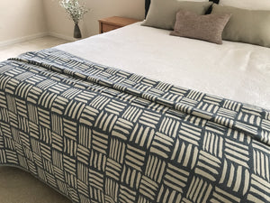 brush royal blue coverlet