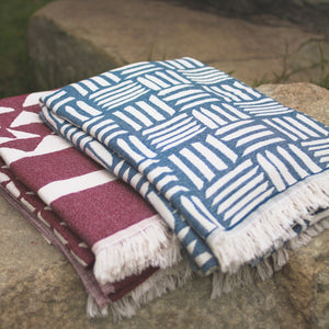 brush and triangle throw blankets