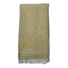 Load image into Gallery viewer, circle fest turkish towel yellow

