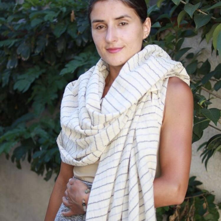 deeba linen cotton blend scarf
