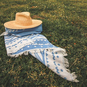desert turkish towel blue