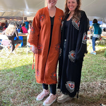 Load image into Gallery viewer, Eye  Kimono Robe- Orange, Lounge Wear, Beach Wear
