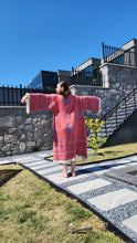 Load image into Gallery viewer, Red Kilim Robe, Kimono, Lounge Wear, Beach Wear
