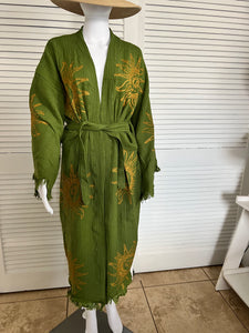 Sun and Moon Kimono-Robe-Green,  Lounge Wear
