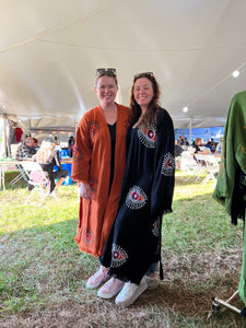 Eye  Kimono Robe- Black, Lounge Wear, Beach Wear