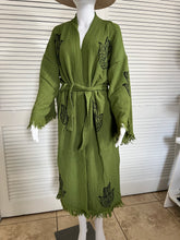 Load image into Gallery viewer, Fatima’s Hand Kimono,  Robe-Green,  Lounge Wear
