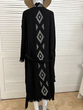 Load image into Gallery viewer, Pine Kimono Robe- Black, Lounge Wear, Beach Wear
