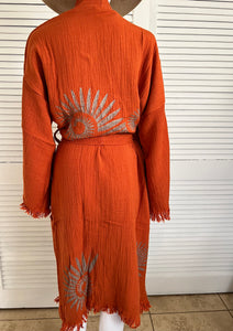 Infinity Kimono Robe- Orange, Lounge Wear, Beach Wear
