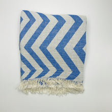 Load image into Gallery viewer, zizag. blue folded
